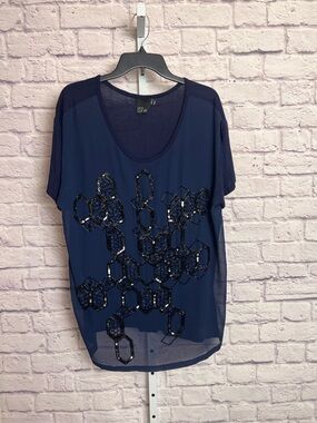ASOS Curve Sheer T-Shirt with Beaded Embellishments size 16